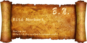 Bitó Norbert névjegykártya