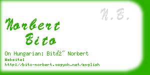 norbert bito business card